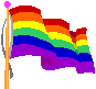 Image ID: A gif of the gay pride flag, blowing in the wind. End ID.